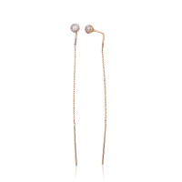 Auksiniai auskarai, 1.25 g, Raudonas Auksas 585 praba, rodis (padengti) , Cirkonai