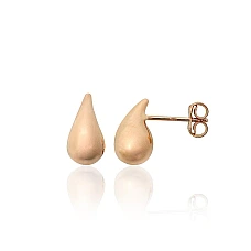 Auksiniai auskarai –pusetai, 1.06 g, Raudonas Auksas 585 praba