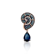 Auksinis pakabukas, Raudonas Auksas 585 praba, rodis (padengti), Cirkonai