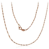 Auksinė grandinėlė Singapore 1 mm , briaunų apdirbimas deimantu, 47, 0.87 g, Raudonas Auksas 585 praba