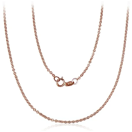 Grandinėlės,  - Auksinė grandinėlė Anchor 1.4 mm , briaunų apdirbimas deimantu, 47, 1.5 g, Raudonas Auksas 585 praba