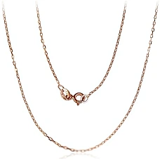 Auksinė grandinėlė Anchor 1.2 mm , briaunų apdirbimas deimantu, 47, 1.6 g, Raudonas Auksas 585 praba