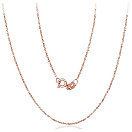 Grandinėlės,  - Auksinė grandinėlė Anchor 1 mm, 45, 1.7 g, Raudonas Auksas 585 praba