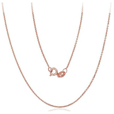 Grandinėlės,  - Auksinė grandinėlė Anchor 1 mm, 47, 1.78 g, Raudonas Auksas 585 praba
