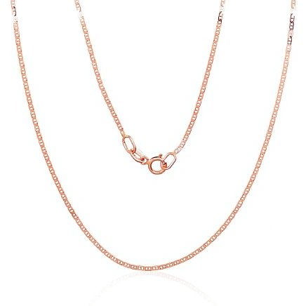 Grandinėlės,  - Auksinė grandinėlė Marina 1.1 mm , briaunų apdirbimas deimantu, 40, 1.11 g, Raudonas Auksas 585 praba
