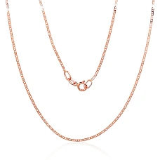 Auksinė grandinėlė Marina 1.1 mm , briaunų apdirbimas deimantu, 42, 1.11 g, Raudonas Auksas 585 praba