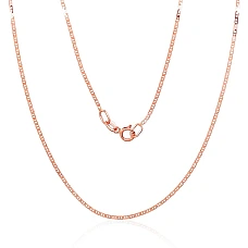 Auksinė grandinėlė Marina 1.1 mm , briaunų apdirbimas deimantu, 45, 1.23 g, Raudonas Auksas 585 praba