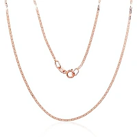 Auksinė grandinėlė Marina 1.1 mm , briaunų apdirbimas deimantu, 50, 1.36 g, Raudonas Auksas 585 praba