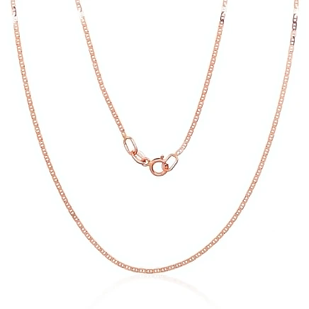 Grandinėlės,  - Auksinė grandinėlė Marina 1.1 mm , briaunų apdirbimas deimantu, 50, 1.36 g, Raudonas Auksas 585 praba