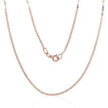 Auksinė grandinėlė Marina 1.1 mm , briaunų apdirbimas deimantu, 55, 1.42 g, Raudonas Auksas 585 praba