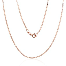 Auksinė grandinėlė Marina 1.1 mm , briaunų apdirbimas deimantu, 55, 1.42 g, Raudonas Auksas 585 praba