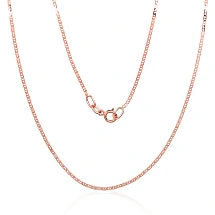 Auksinė grandinėlė Marina 1.1 mm , briaunų apdirbimas deimantu, 55, 1.46 g, Raudonas Auksas 585 praba
