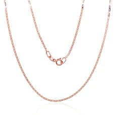 Auksinė grandinėlė Marina 1.1 mm , briaunų apdirbimas deimantu, 55, 1.46 g, Raudonas Auksas 585 praba