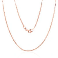 Auksinė grandinėlė Marina 1.1 mm , briaunų apdirbimas deimantu, 55, 1.48 g, Raudonas Auksas 585 praba