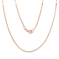 Auksinė grandinėlė Marina 1.1 mm , briaunų apdirbimas deimantu, 55, 1.48 g, Raudonas Auksas 585 praba