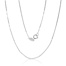 Auksinė grandinėlė Anchor 0.8 mm , briaunų apdirbimas deimantu, 45, 1.02 g, Baltas Auksas 585 praba