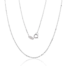 Auksinė grandinėlė Anchor round 1 mm , briaunų apdirbimas deimantu, 50, 1.15 g, Baltas Auksas 585 praba