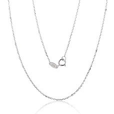Auksinė grandinėlė Anchor round 1 mm , briaunų apdirbimas deimantu, 50, 1.16 g, Baltas Auksas 585 praba