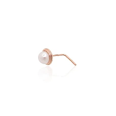 Auksinių auskarų vėrimas į nosį, 0.13 g, Raudonas Auksas 585 praba, Perlai