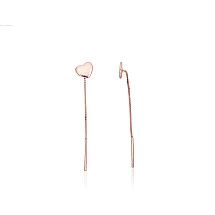 Sidabriniai auskarai, 0.6 g, Sidabras 925 praba, raudonas auksas (padengti)