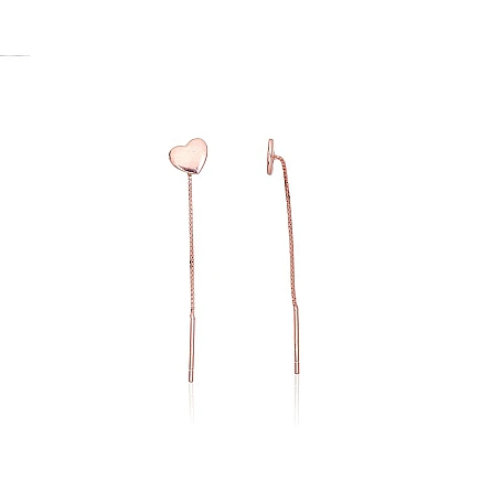 Aussagai ir kiti auskarai,  - Sidabriniai auskarai, 0.6 g, Sidabras 925 praba, raudonas auksas (padengti)