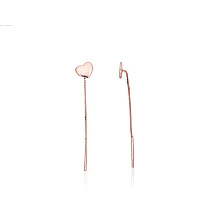 Sidabriniai auskarai, 0.7 g, Sidabras 925 praba, raudonas auksas (padengti)