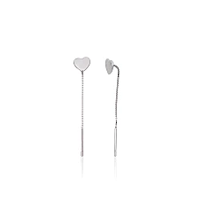 Sidabriniai auskarai, 0.6 g, Sidabras 925 praba, rodis (padengti)
