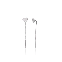 Sidabriniai auskarai, 0.7 g, Sidabras 925 praba, rodis (padengti)