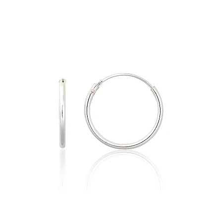 Auskarai-žiedai,  - Sidabriniai auskarai –žiedai, 0.4 g, Sidabras 925 praba
