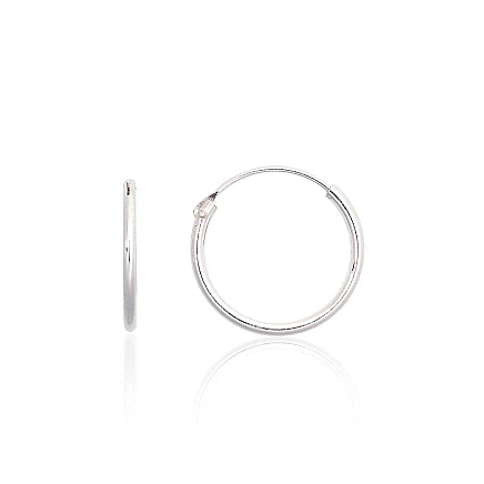Auskarai-žiedai,  - Sidabriniai auskarai –žiedai, 0.4 g, Sidabras 925 praba
