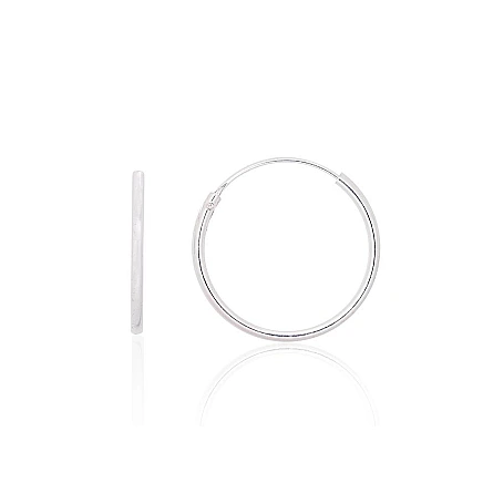 Auskarai-žiedai,  - Sidabriniai auskarai –žiedai, 0.6 g, Sidabras 925 praba