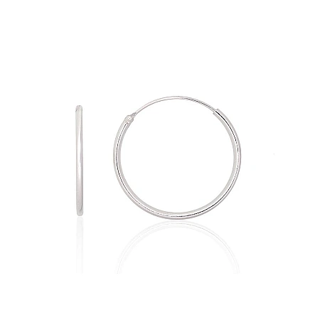 Auskarai-žiedai,  - Sidabriniai auskarai –žiedai, 0.6 g, Sidabras 925 praba