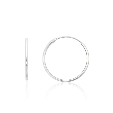 Sidabriniai auskarai –žiedai, 0.9 g, Sidabras 925 praba