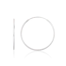 Sidabriniai auskarai –žiedai, 1.4 g, Sidabras 925 praba