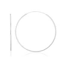 Sidabriniai auskarai –žiedai, 2.4 g, Sidabras 925 praba