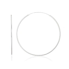 Sidabriniai auskarai –žiedai, 2.4 g, Sidabras 925 praba