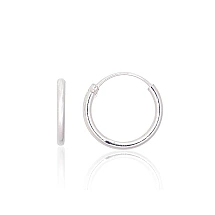 Sidabriniai auskarai –žiedai, 0.7 g, Sidabras 925 praba