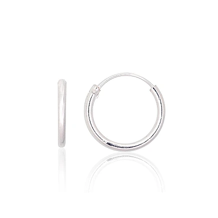 Auskarai-žiedai,  - Sidabriniai auskarai –žiedai, 0.7 g, Sidabras 925 praba
