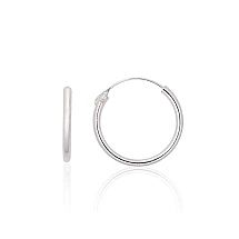 Sidabriniai auskarai –žiedai, 0.8 g, Sidabras 925 praba