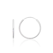 Sidabriniai auskarai –žiedai, 1.2 g, Sidabras 925 praba