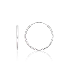 Sidabriniai auskarai –žiedai, 1.2 g, Sidabras 925 praba