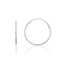 Sidabriniai auskarai –žiedai, 1.4 g, Sidabras 925 praba