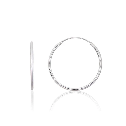 Auskarai-žiedai,  - Sidabriniai auskarai –žiedai, 1.4 g, Sidabras 925 praba