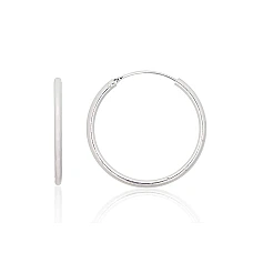 Sidabriniai auskarai –žiedai, 2.5 g, Sidabras 925 praba