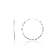 Sidabriniai auskarai –žiedai, 0.7 g, Sidabras 925 praba