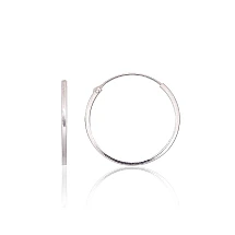 Sidabriniai auskarai –žiedai, 0.8 g, Sidabras 925 praba