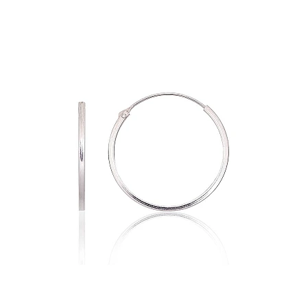 Auskarai-žiedai,  - Sidabriniai auskarai –žiedai, 0.8 g, Sidabras 925 praba
