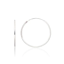 Sidabriniai auskarai –žiedai, 1.2 g, Sidabras 925 praba