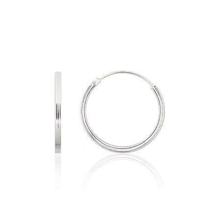 Auskarai-žiedai,  - Sidabriniai auskarai –žiedai, 1.2 g, Sidabras 925 praba