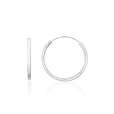 Sidabriniai auskarai –žiedai, 1.2 g, Sidabras 925 praba
